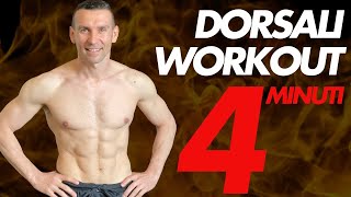 Dorsali Workout in Casa 4 minuti [upl. by Holsworth]