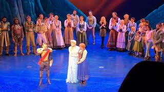 Frozen Broadway Caissie Levy Patti Murin Joe Carroll Last Curtain Call [upl. by Oiliduab]