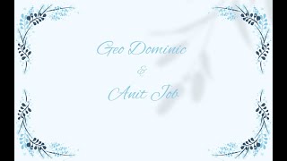 💕Geo Dominic amp Anit Job💕 Wedding Live Streaming [upl. by Iegres]