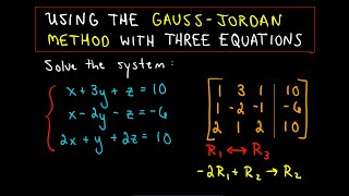 ❖ Using GaussJordan to Solve a System of Three Linear Equations  Example 1 ❖ [upl. by Converse]