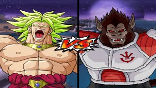 LSSJ Broly VS Great Ape King Vegeta  Dragon Ball Z Budokai Tenkaichi 3 COM VS COM [upl. by Myrna]