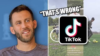 Pro Footballer Reacts to Football Training TikToks [upl. by Elohcan]