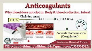 Introduction to Anticoagulants  EDTA  Properties  importance classification of anticoagulants [upl. by Garbe]