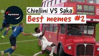 🤣 Chiellini VS Saka best MEMES compilation 2 EUROPEO 2021 [upl. by Waldner731]