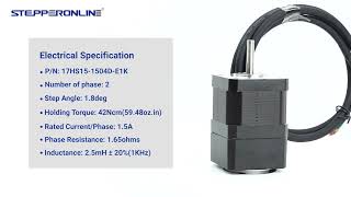 Nema 17 Closed Loop Stepper Motor 42Ncm5948ozin with Encoder 1000PPR4000CPR [upl. by Vharat]