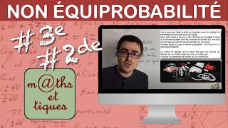 Calcul de probabilité  Cas de non équiprobabilité  TroisièmeSeconde [upl. by Aneral467]