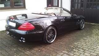 Soundcheck  Mercedes SL 500 R230 with Carlsson back exhaust HD Audio [upl. by Legra]