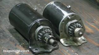 How to replace a starter gear on Briggs and Stratton Starters both rollpin and C clip type [upl. by Anayra866]