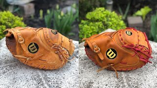 Wilson A2000 A2403 Catchers Mitt Relacing [upl. by Anceline]