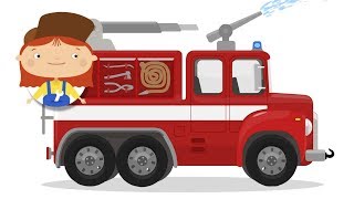 Le garage de Dr McWheelie  Camion de pompiers Dessin animé éducatif [upl. by Eiznikam]