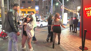 Hongdae Seoul 4k  Seoul nightlife 판타스틱 Hongdae night walk  Korea travel [upl. by Doownelg]