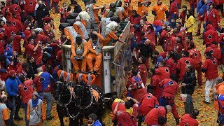 Thousands attend annual Battle of the Oranges in Italy [upl. by Livvi]