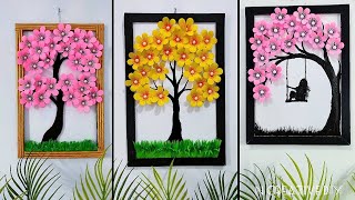 Best paper craft for home decor  Unique Tree wall hanging  Paper flower wall decor  Room decor [upl. by Siocnarf]