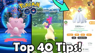 TOP 40 TIPS amp TRICKS For Pokémon GO 2024  Free To Play Guide For NewReturning Players [upl. by Etsirk]