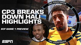 Chris Paul breaks down Tyrese Haliburton highlights ahead of PacersCeltics Game 1️⃣  NBA Countdown [upl. by Tillinger880]