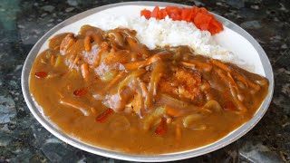 Japanese Katsu Curry Recipe w Frozen Panko Chicken Strips  Easy Quick amp Restaurant Taste ASMR [upl. by Kazim444]