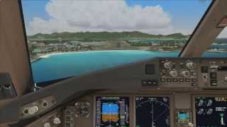 PMDG 777 St Maarten Take Off Door Failure and Landing [upl. by Swee]