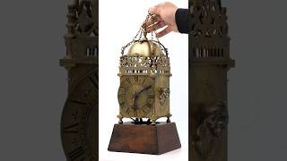 Worlds Oldest Brass Lantern Clock  17th Century Antique Treasure [upl. by Eyde83]