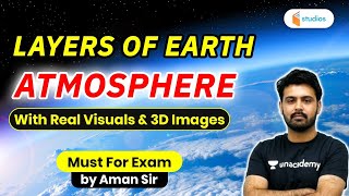 Layers of Earth Atmosphere  Real Visuals amp 3D Images  Atmosphere of Earth  GK by Aman Sir [upl. by Elberfeld587]