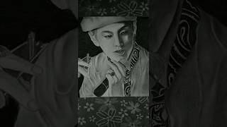 V💜✨ taehyung sketch drawing fanart shorts youtubeshorts [upl. by Goodden]