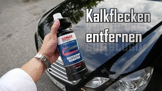 Eingebrannte Kalkflecken am Auto entfernen ohne Polieren  Sonax Waterspot Remover [upl. by Lletnahc]