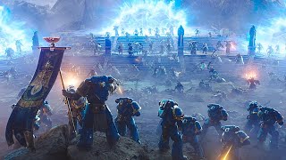 Warhammer 40K Ultramarines Vs Chaos Space Marines Army Battle Scene Cinematic 4K [upl. by Leunad]