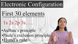 Electronic Configuration for first 30 elements  Chemistry [upl. by Sonitnatsnoc918]