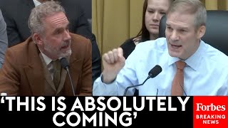 Jordan Peterson Tells Jim Jordan That DeBanking Seen During Canada Truck Protest May Come To US [upl. by Kakalina]