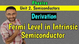 Fermi Level energy in Intrinsic Semiconductor Dependence of Fermi Level with Temperature 1st year [upl. by Lynne843]