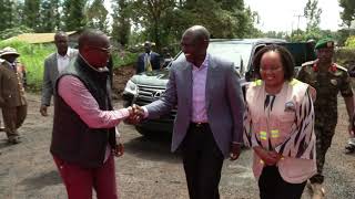 SEE HOW ANN WAIGURU RECEIVED PRESIDENT RUTO IN KIRINYAGA [upl. by Hanimay]