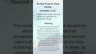 Do Not Trust in Your Riches The Wisdom of Proverbs [upl. by Notreb572]