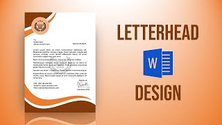 Letterhead Design in MS Word  Letterhead format [upl. by Annodam]