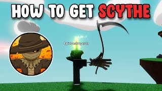 How to ACTUALLY get SCYTHE GLOVE  quotFARMLAND FRAYquot BADGE in SLAP BATTLES ROBLOX [upl. by Koppel848]