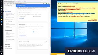 Enable Gmail Forwarding and POP IMAP  How to link Gmail to MS Outlook [upl. by Naitsabas]