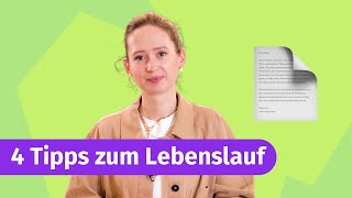 4 Tipps zum perfekten Lebenslauf [upl. by Yekcim]