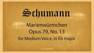 Schumann  Marienwürmchen with vocal line [upl. by Froemming850]