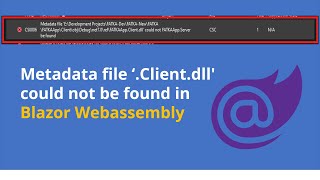 Metadata file Clientdll could not be found in Blazor Webassembly Solved  NET 7 [upl. by Sedaiuqlem]