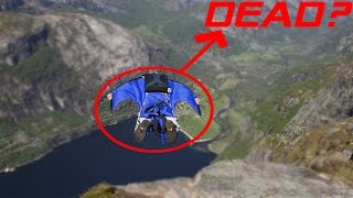 WINGSUIT DEATH ON 3000FT DROP CAPTURED ON GOPRO [upl. by Barbabra]