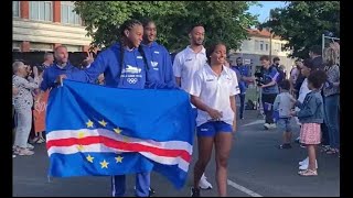 VIDÉO Parthenay accueille la délégation olympique du CapVert en musique [upl. by Fraya]