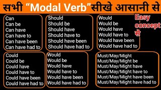 All Modal Verbs in English  Learn All Modal Auxiliary Verb with Easy Concept [upl. by Kayley]