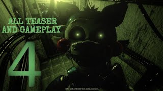 ALL FNaC 4 Teaser amp Gameplay [upl. by Anawahs]