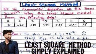 Linear Regression Using Least Squares Method  Line of Best Fit Equation [upl. by Hoes]