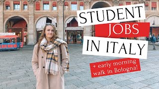 Early morning walk in Bologna 🇮🇹 discussing student jobs in Italy 🤓 [upl. by Aksoyn]