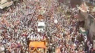 Modi in Varanasi biggest roadshow in worlds largest election [upl. by Salokin946]