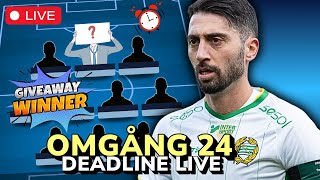 DEADLINE LIVE Omgång 24  Mitt FRIKORT  Tävling Vinn ett presentkort  Allsvenskan Fantasy [upl. by Eelyah]