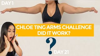 Chloe Ting Lean Arms Workout Challenge Before amp after result Did it work [upl. by Elamor]