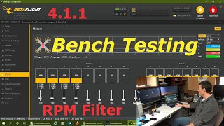 Betaflight 411 Bench Testing RPM Filter Bidirectional DShot Loop Times And Motor Protocols [upl. by Reinhold136]