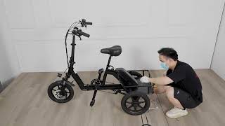 Eidicibycle Folding Electric Tricycle Unboxing Video [upl. by Anoyet]