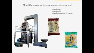 Máquina automática empacadora y selladora de arroz y granos en bolsa [upl. by Aro338]