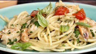 Pasta With Shrimp Scampi  Christine Cushing [upl. by Britt]